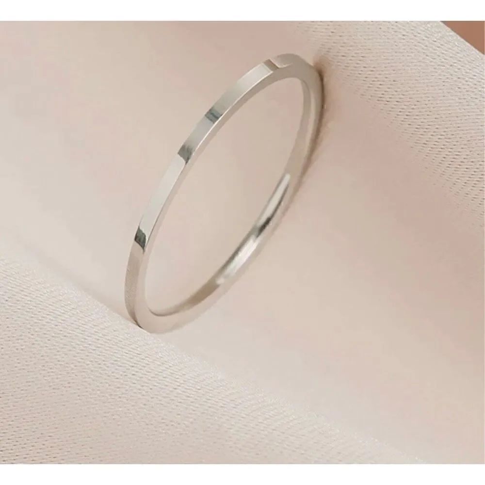Size 10 Titanium Steel Ring Plain Band Women Joint Ring Exquisite Jewelry Access